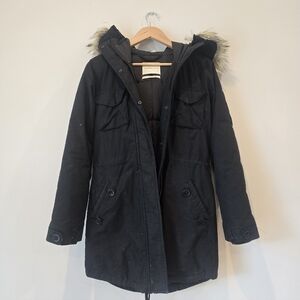 TNA Community Black Parka Coat
